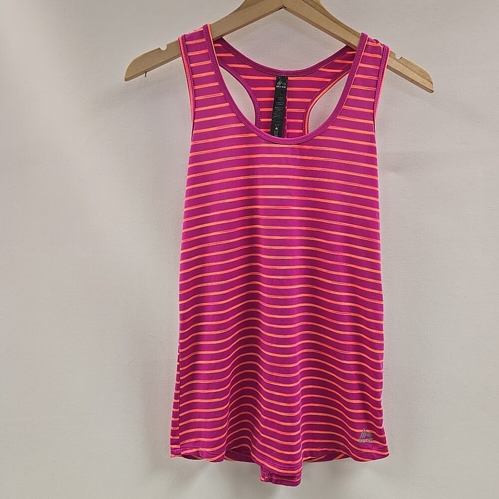 RBX Tank Top Racer Back Womens Small Pink Striped Active Wear